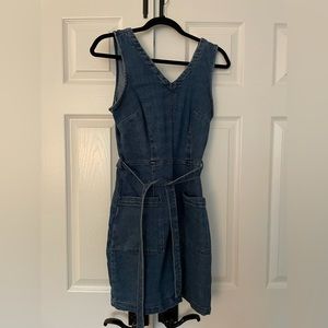 Denim dress with pockets